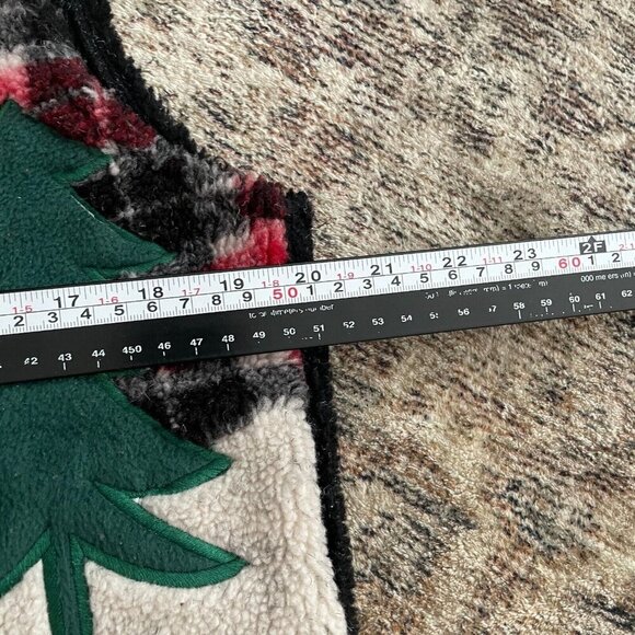 Christopher & Banks Ugly Christmas Sweater Vest Womens Sz M Embroidered Holiday - Picture 9 of 11